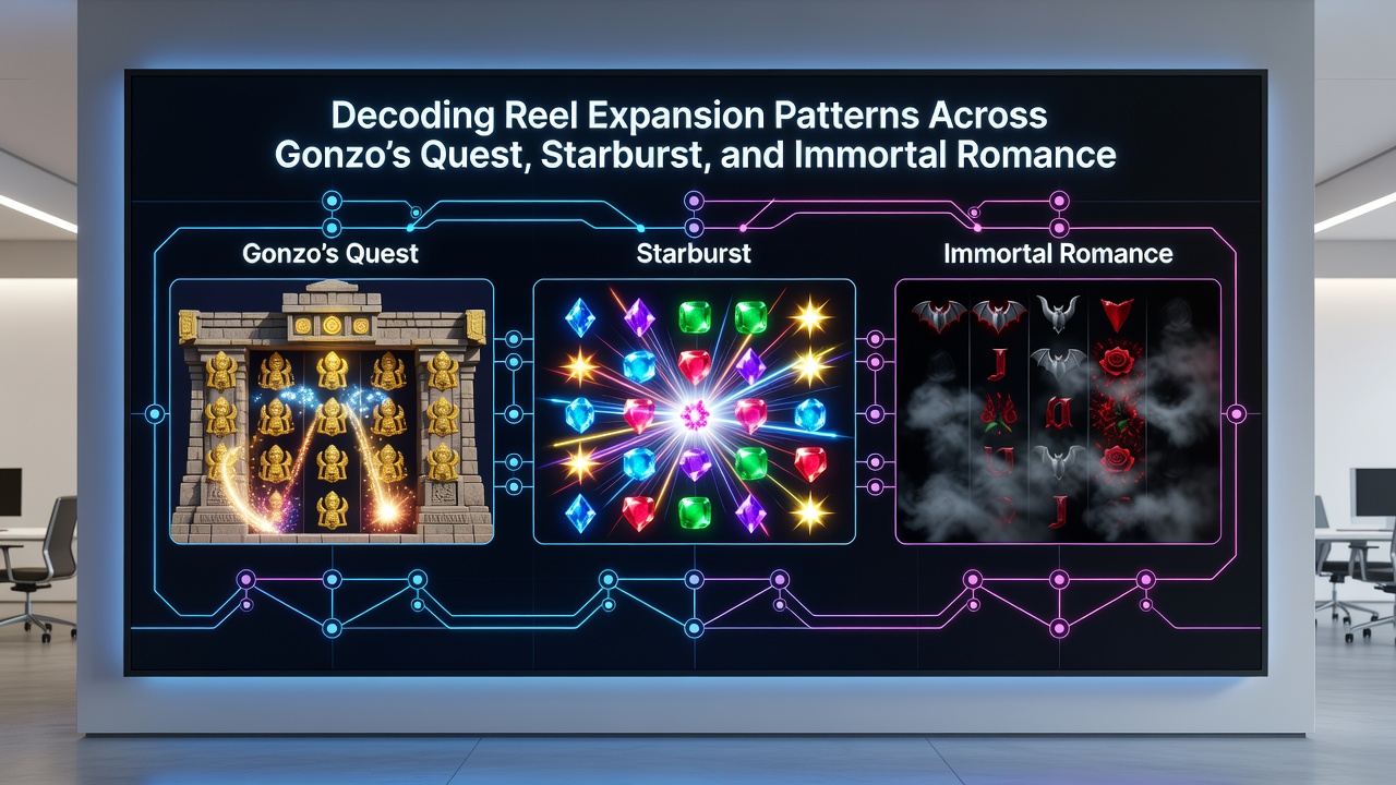 Detailed view of expanding wild interactions in Starburst and Immortal Romance
